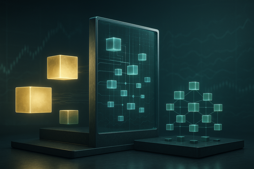 Investidor analisando gráficos de ETFs de fator quality e baixa volatilidade no notebook