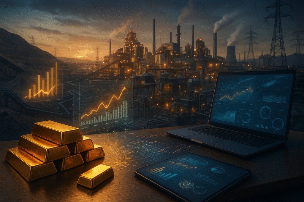 comparação entre ouro físico, ETFs de ouro e ações de mineradoras