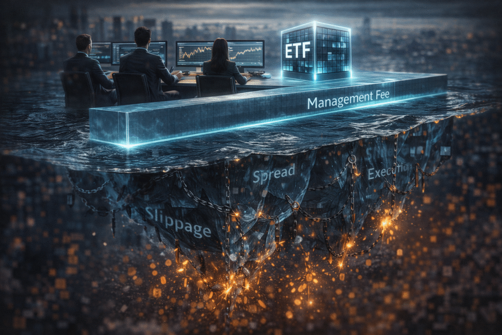 custos-invisiveis-etfs-spread-execucao-vs-taxa